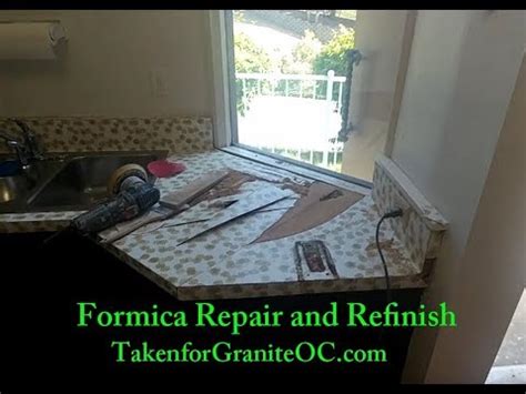 Vacuum or use a clean rag to remove all. FORMICA COUNTERTOP REPAIR and refinish - YouTube