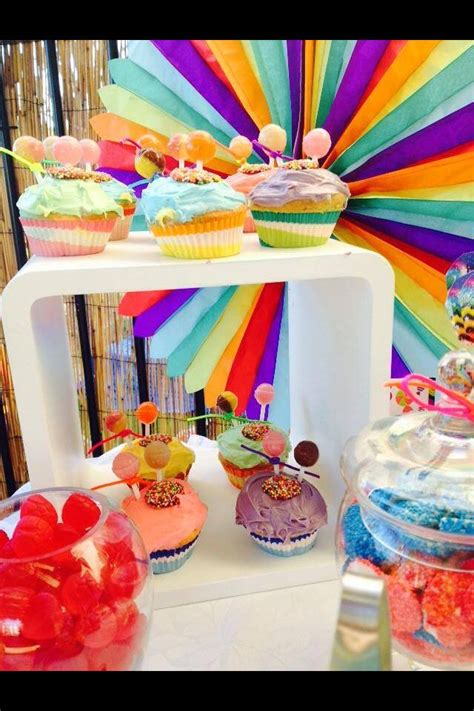 Rainbow Candy Buffet Cupcakes Rainbow Candy Buffet Birthday Cake