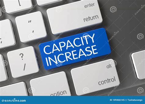 Capacity Increase Button 3d Stock Illustration Illustration Of