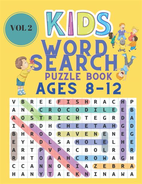 Kids Word Search Puzzle Book Ages 8 12 Word Search For Kids Large