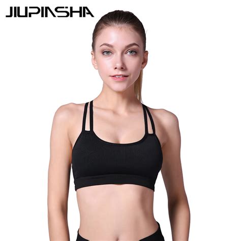 Buy Women Black Large Size Yoga Running Fitness Tank Tops Underwear Double Shoulder With Chest