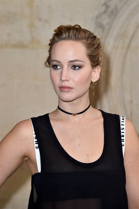 Jennifer Lawrence At Dior Show During Paris Fashion Week In First