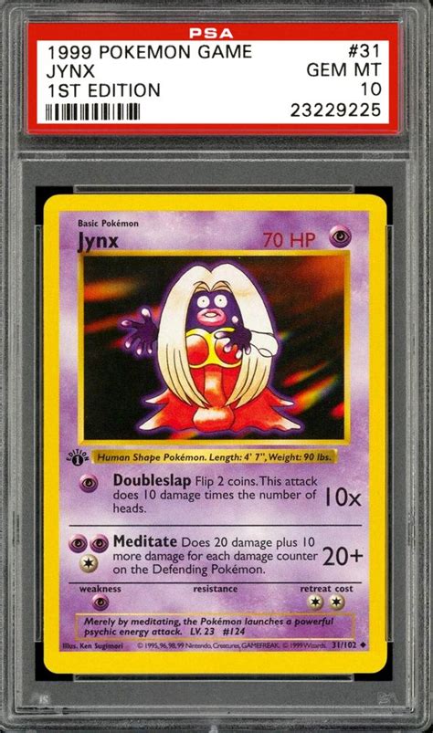 The very first pokemon game cards were printed in the 1996 japanese set. Auction Prices Realized Tcg Cards 1999 POKEMON GAME Jynx ...