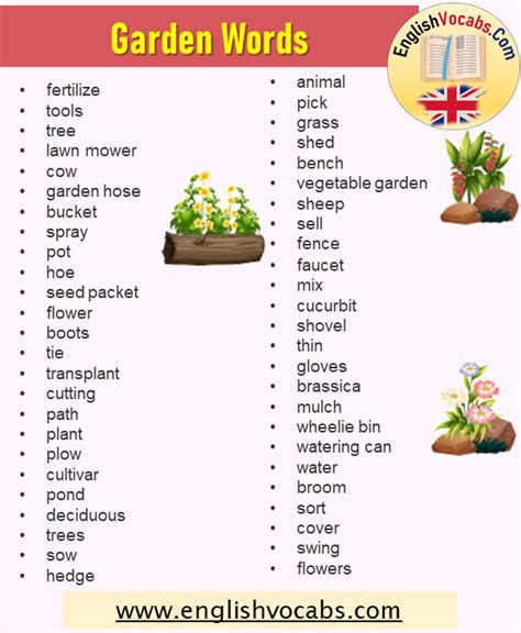 59 Garden Vocabulary Archives English Vocabs