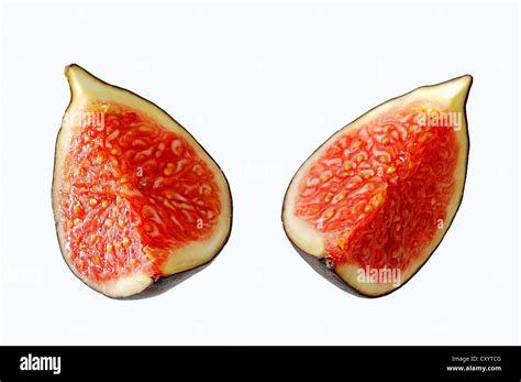 Fig Ficus Carica Cut Fruit Stock Photo Alamy