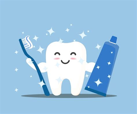 Premium Vector Happy Tooth Cute Tooth To Brush Your Teeth With