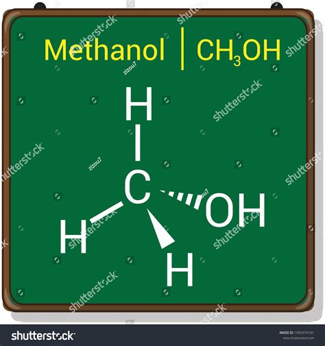 Chemical Structure Of Methanol Ch3oh Royalty Free Stock Vector