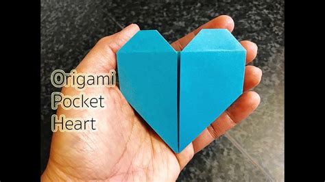 How To Make An Origami Pocket Heart วิธีพับกระเป๋าหัวใจ โอริกามิ