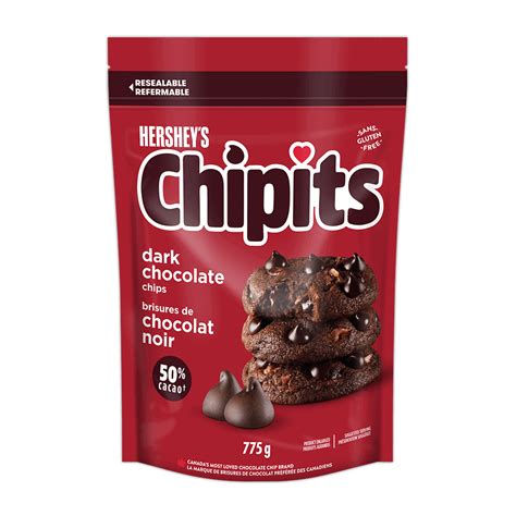 hershey s chipits dark chocolate chips 775g bag