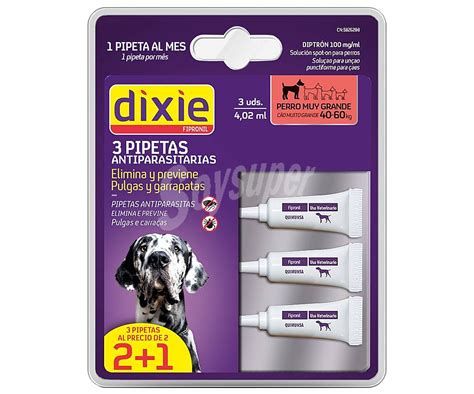 Dixie Pipetas Insecticidas Para Perros De Talla Grande Entre 40 Y 60 Kg