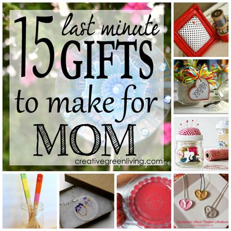 Taking mom away from the every day is always special, so why not go for a guided city tour choose jewelry. 15 Last Minute Gifts to Make for Mom - Creative Green Living