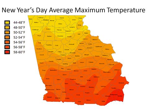 Climatology For New Years Day In North And Central Georgia