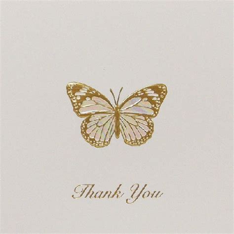 kasumisou gallery — paula skene designs gold foil embossed butterfly thank you note card