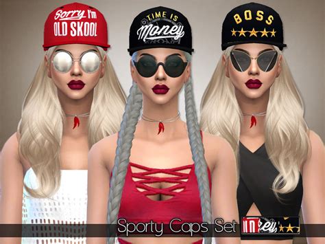 The Sims Resource Sporty Caps Set