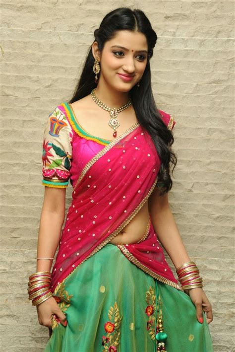 For more saree photos images visit actresssareephotos.blogspot.in/. Richa Panai Latest Hot Navel Show Pics In Half Saree ...