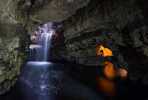 Smoo Cave Waterfall Sea Cave Amazing Nature