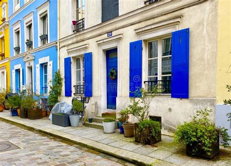 The Most Colorful Street In Paris Stock Image Image Of Colorful