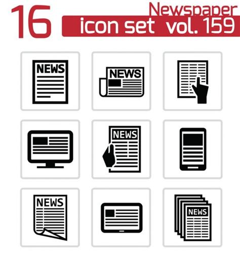 Vector Newspaper Icons Stock Vector Image By ©magurok5 65139957