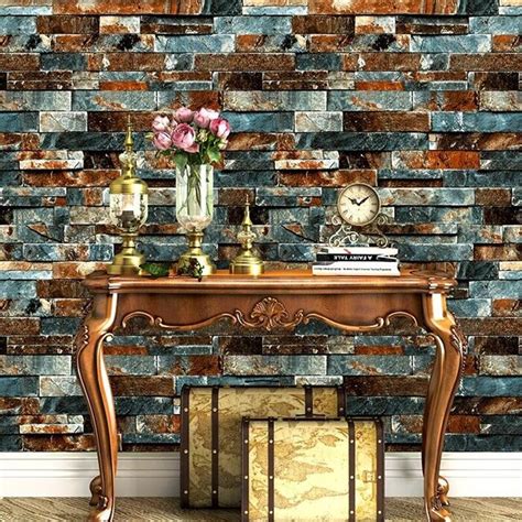 Beibehang 3d Wallpaper Brick Retro Retro Gray Cement Brick Industrial