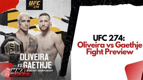 Ufc Oliveira Vs Gaethje Fight Preview Mma Takes