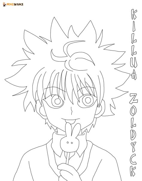 Killua Zoldyck Coloring Pages Hunter X Hunter Coloring Pages Sexiz Pix