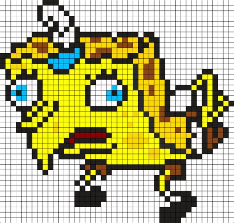 Spongebob Meme Perler Bead Pattern Bead Sprite Perler Bead Art