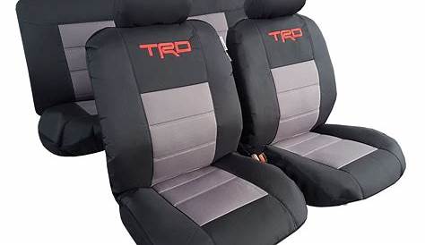 For Toyota Tacoma TRD Seat Covers Full Set Waterproof Canvas Black Grey