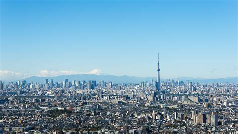 Tokyo Skytree And Mt Fuji 4k Wallpaper