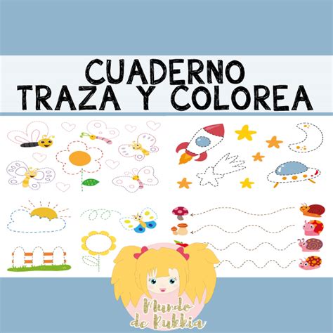 Cuaderno Traza Y Colorea Animalitos Mundo De Rukkia
