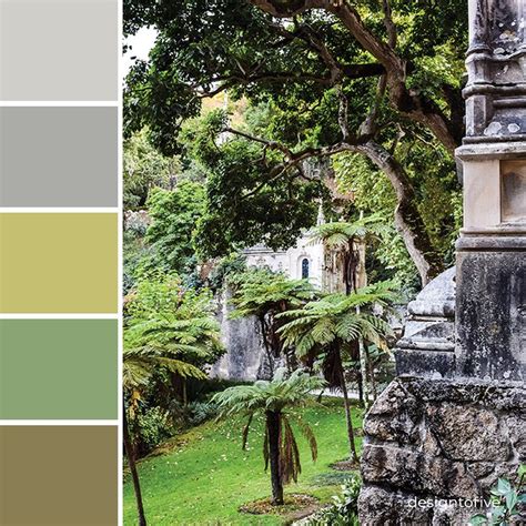 Green And Gray Color Palette Biophilia Nature Inspired Palette