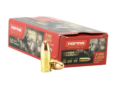 Norma 115 Grain Fmj Training Ammo 9mm 50 Roundsbox Element Armament