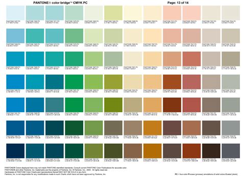 Carta Color Pantone 13 Color Pantone Chart 13 Apuntes De Diseño
