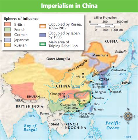 Imperialism In China Map