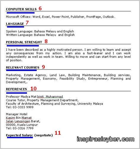Contoh resume terbaik lengkap bahasa melayu (format terkini). Koleksi Contoh Resume Lengkap Terbaik Dan Terkini - Contoh ...