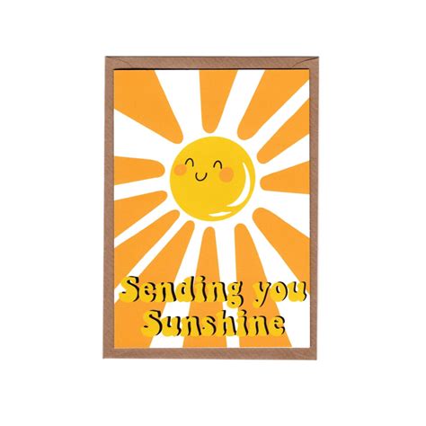 Sending You Sunshine Card Etsy