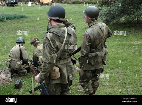 Gi During Wwii Reenactment In Glendale Md Stock Photo Alamy