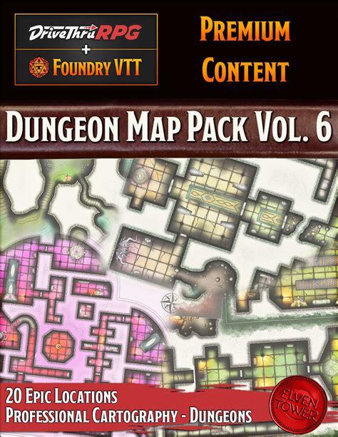 Dungeon Map Pack Vol 6 Foundry Vtt Elven Tower Foundry Vtt