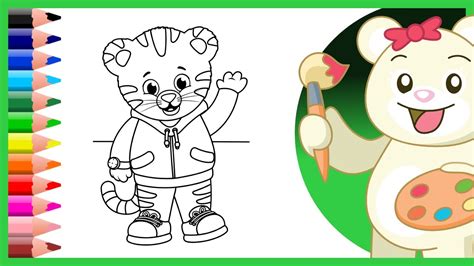 Daniel Tiger And Miss Elaina Coloring Pages Coloring Videos For