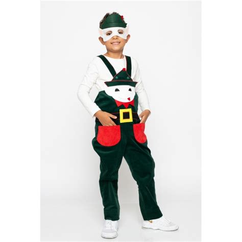 Costum Elf Spiridus Pentru Serbare Copii Carnaval Craciun