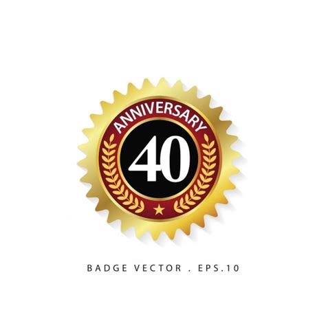 40 Anniversary Vector Hd Images Anniversary 40 Vector Template Design
