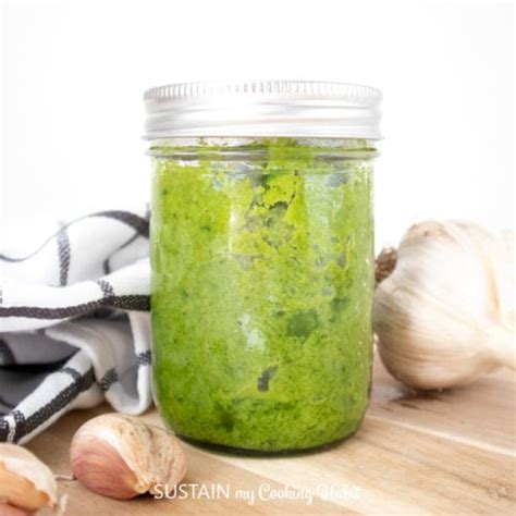 Easy Garlic Scape Pesto Recipe 3 Ingredients Sustain My Cooking Habit