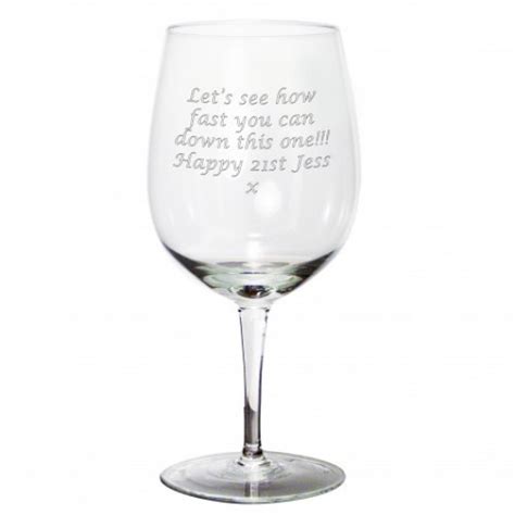 Personalised Bottle Of Wine Glass