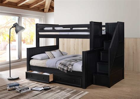Twin Full Bunk Bed With Step Drawers Jay Furniture Co