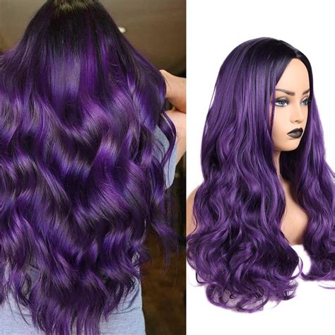 Purple And Black Curly Wig Cheaper Than Retail Price Buy Clothing