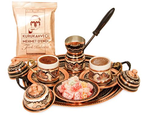 Handmade Copper Turkish Coffee Serving Set For Christmas Gift