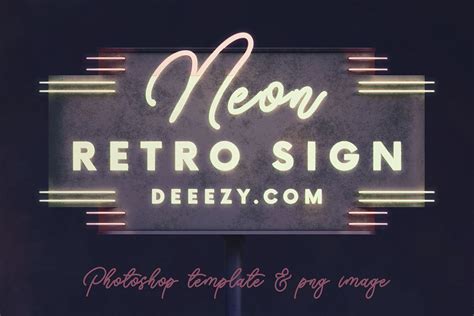 Free Neon Retro Sign Template Deeezy