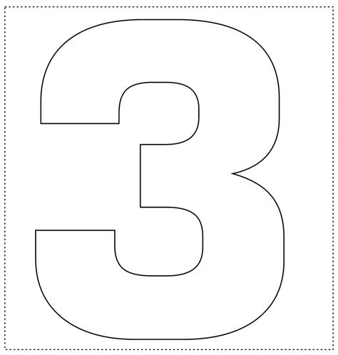 Molde Numero 3 Para Imprimir