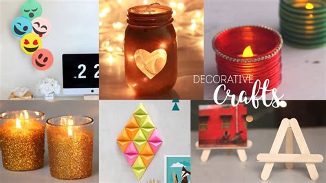 6 Home Decorative Craft Ideas Diy Room Decor Handcraft Youtube