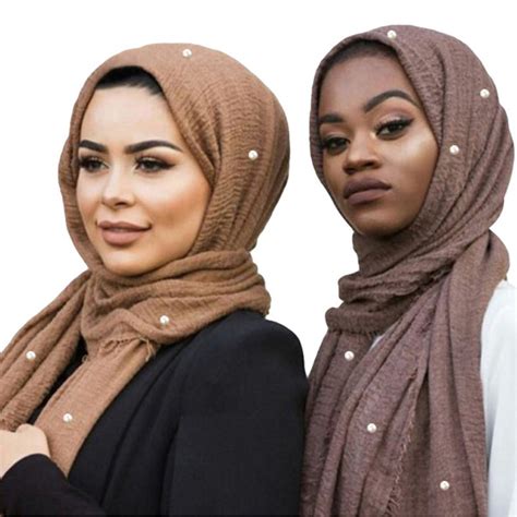 Hot Sale High Quality Women Hijab Scarf Muslim Georgette Scarf Solid
