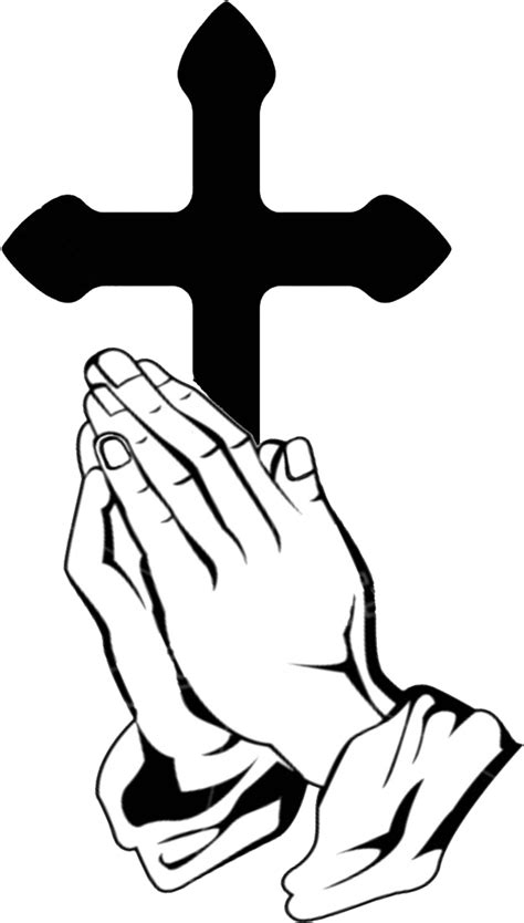 Transparent Distressed Cross Clipart Praying Hands With Bible Clipart